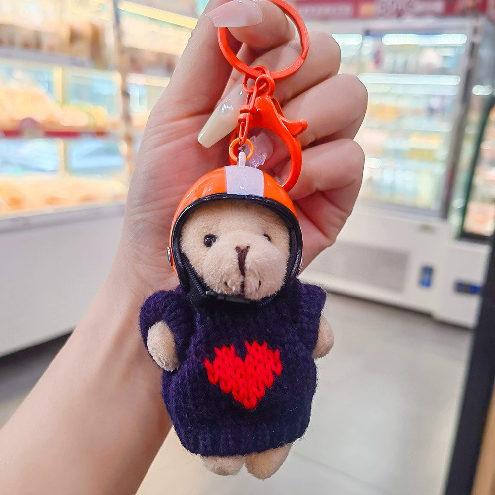 Фруктовый брелок в корейском стиле с шерстяным шлемом и платьем - Милый и стильный аксессуар для сумок!