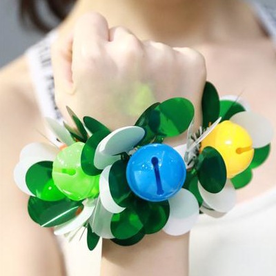 디스크 벨 녹색과 흰색