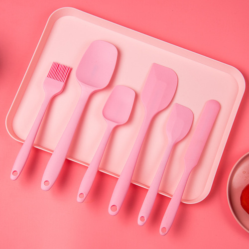 Silicone kitchenware 6-piece set scraper oil brush barbecue all-inclusive silicone kitchen supplies six-piece baking tool set