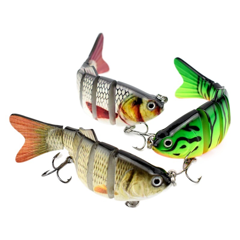 Cebo de pesca biónico de varias secciones hundido al por mayor 10CM19.4g cebo falso de simulación cebo duro de plástico
