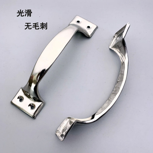 P616 wholesale old-fashioned iron bow handle thickened 45-inch 6-inch door surface-mounted handle can be welded silver small