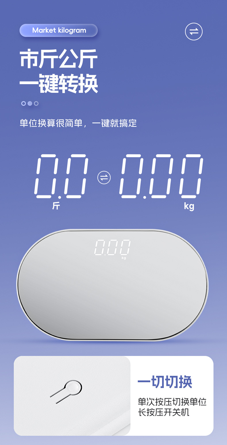 Bluetooth Lot Mirror Upgraded Elliptical Mini Digital Scale Goddess Body Scale LED Display Digital Scale Health Weight Scale