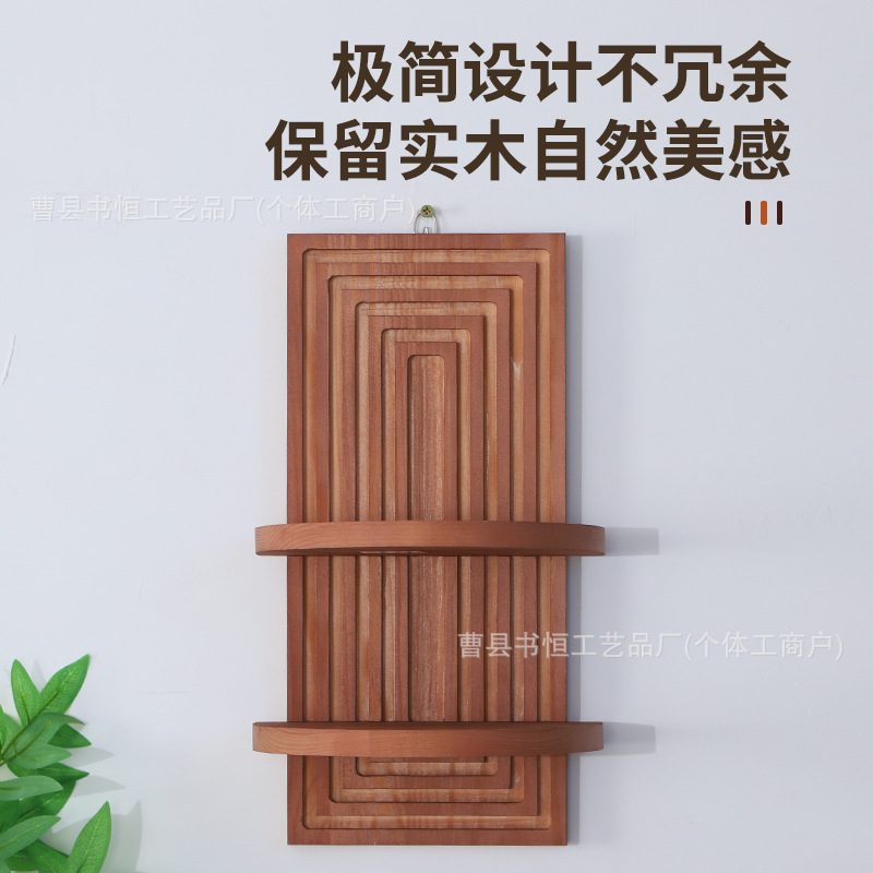 Cross-border In-stock Wooden Wall-mounted Shelf, Arched Wall Hanging...