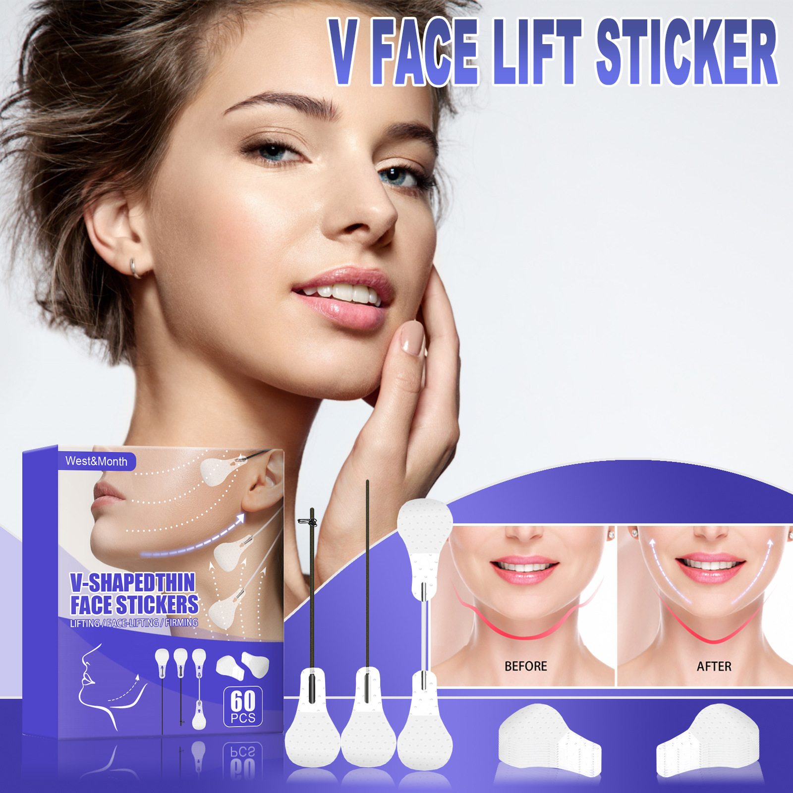 Face lift patch V- face Tira Patch skin compact chin muscle Tira eliminate Shaping Patch