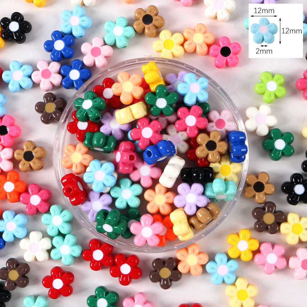 84# five-petal flower beads