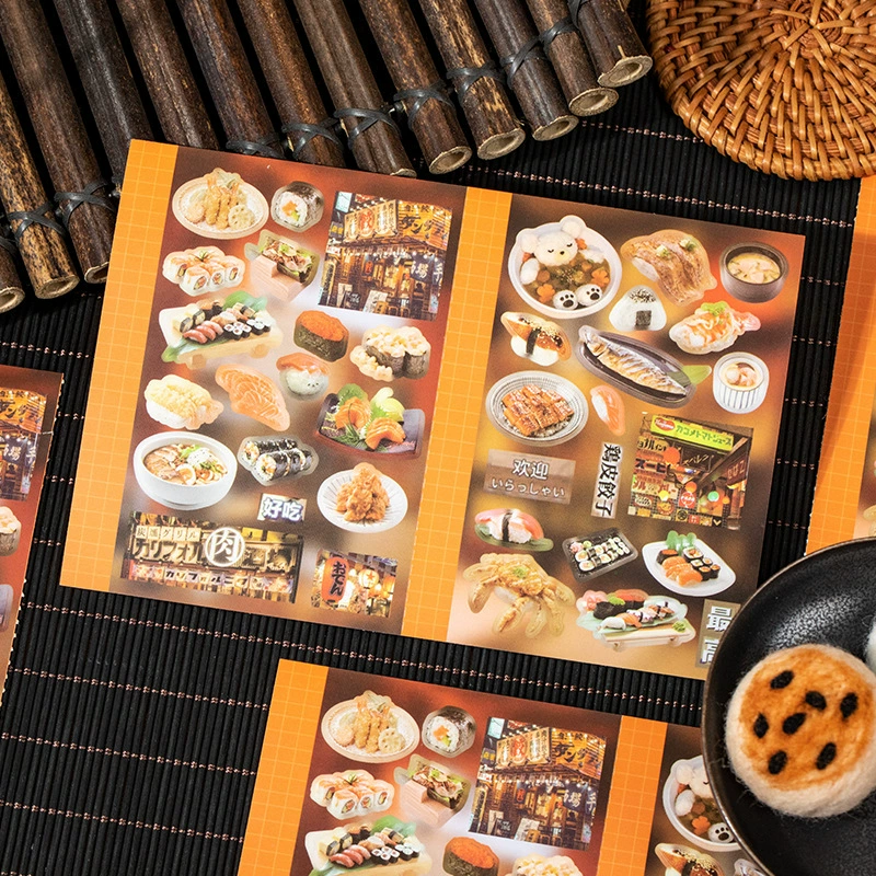語闲 M5 резка пленки наклейки Вкус мир путешествия серия японский древний стиль гурман материал руководство коллаж