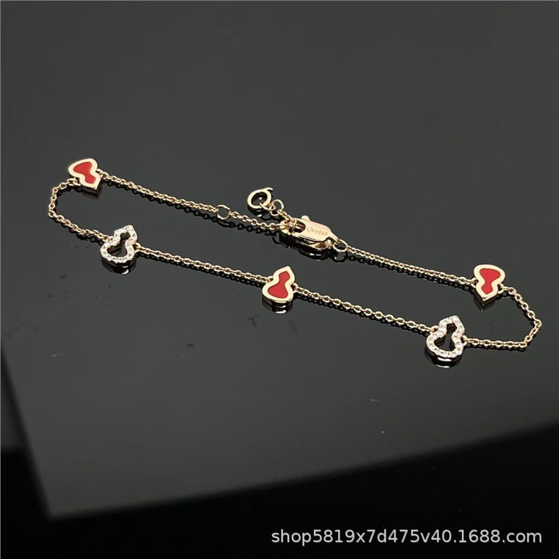 Kirin Pure Silver Five-Gourd Bracelet for Women with Enamel Inlay and Diamond, High-End Luxury Design with Fortune and Prosperity Elements, Direct Sales from the Manufacturer Kirin Pure Silver Five-Gourd Bracelet for Women with Enamel Inlay and Diamond, High-End Luxury Design with Fortune and Prosperity Elements, Direct Sales from the Manufacturer