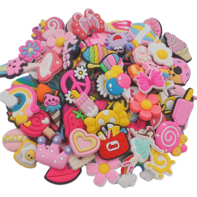 Розовая девушка серия 100 смешанных случайных пещер обувь обувь цветок ПВХ розовая девушка ins стиль туфли застежки