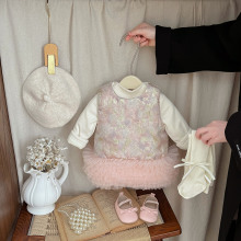 女童公主连衣裙秋季婴幼儿蓬蓬纱裙tutu裙女宝宝周岁礼服背心裙子