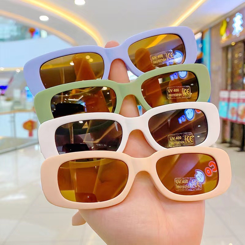 SOURCE Manufacturers small box children's sunglasses in stock multi-color optional simple sunshade children's sunglasses wholesale