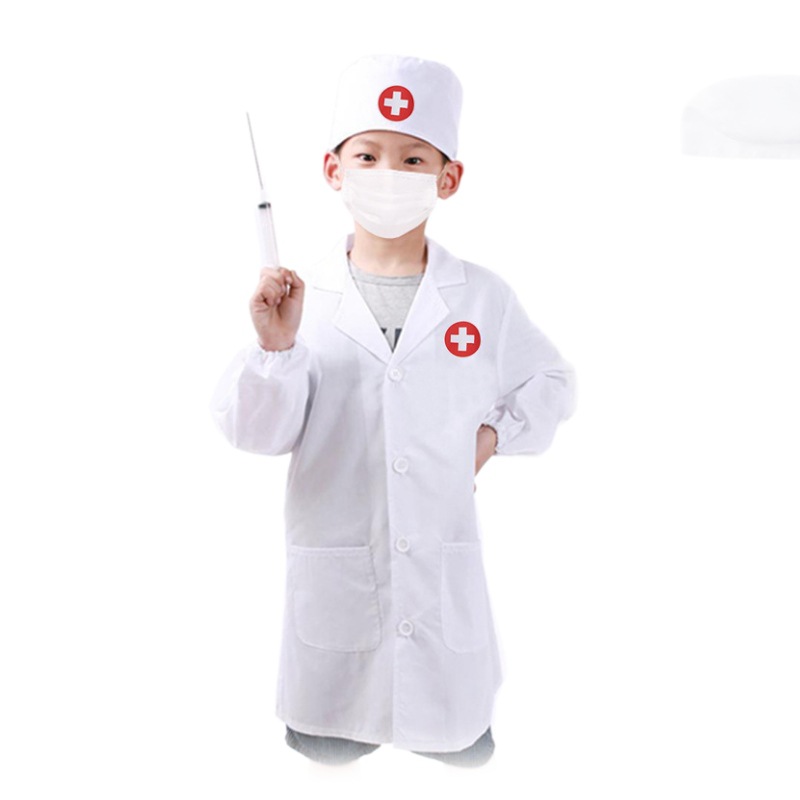 Niños en casa pequeños médicos y enfermeras juguetes juego de ropa de rendimiento ropa de trabajo juegos de rol para niños pequeños