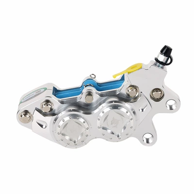 Flando Flying Shark-15 large caliper modified for Maverick UQi/U2/N1S Ninebot E80C N70C front brake (Other brake systems) - flying-shark-abalone-caliper-silver-right-side