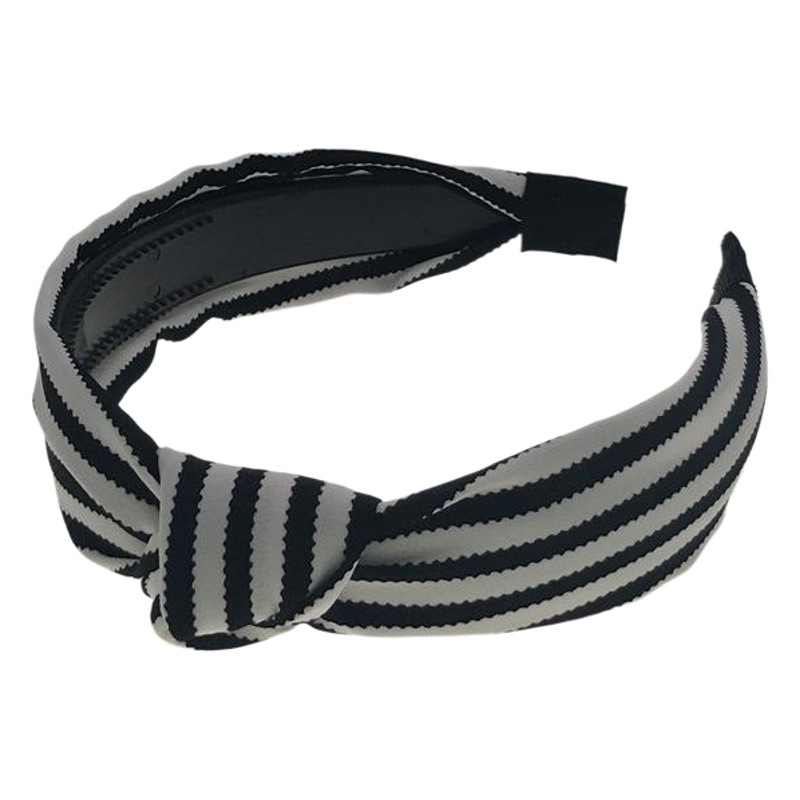 Venta caliente tela ancha anudada punto a cuadros diadema cabeza hebilla dos yuanes tienda accesorios para el cabello accesorios para la cabeza puesto de suministro