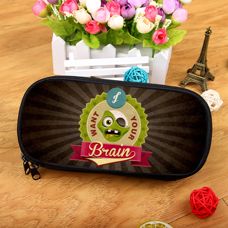 Fábrica al por mayor zombie caja de lápices de gran capacidad caja de papelería estudiante bolsa de almacenamiento de una sola pieza de entrega