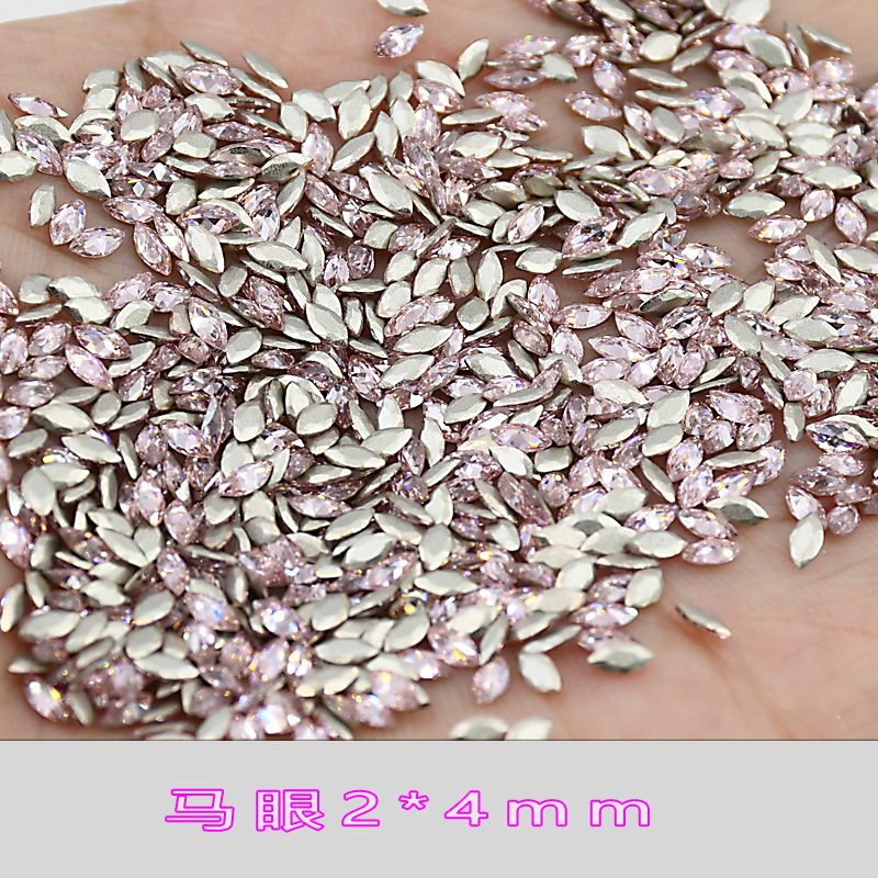 5A 라이트 핑크 지르콘 후작 2*4mm 16*