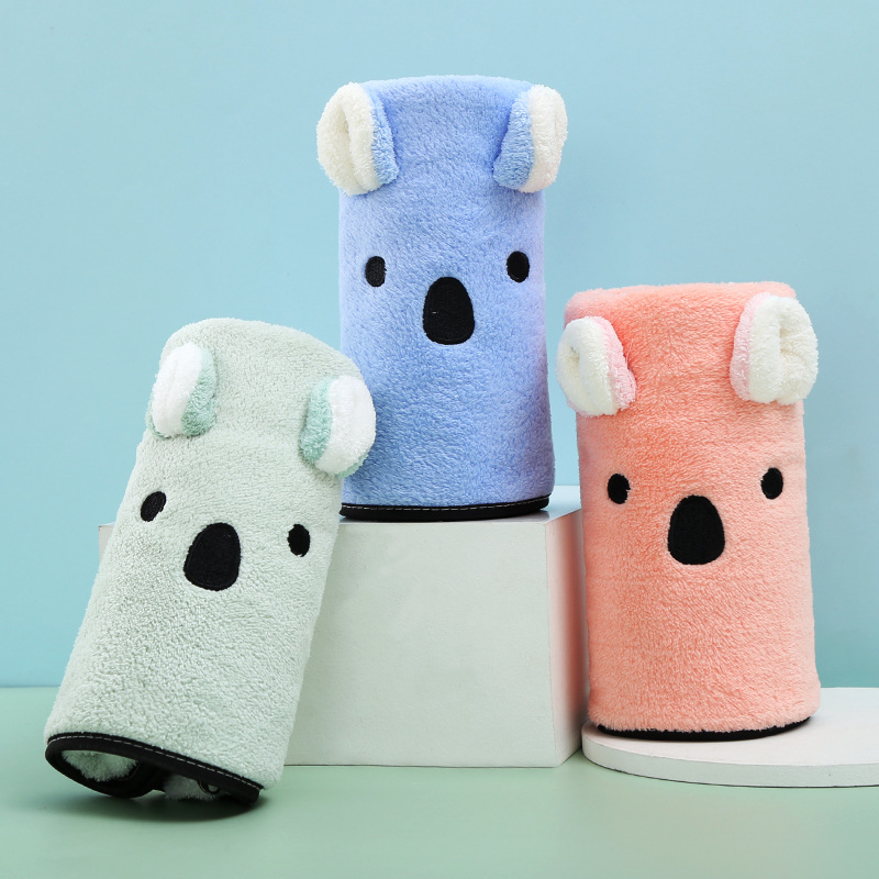 Coral fleece cartoon koala absorbent adult towel embroidered stereo ears adult face towel factory wholesale gifts Coral fleece cartoon koala absorbent adult towel embroidered stereo ears adult face towel factory wholesale gifts