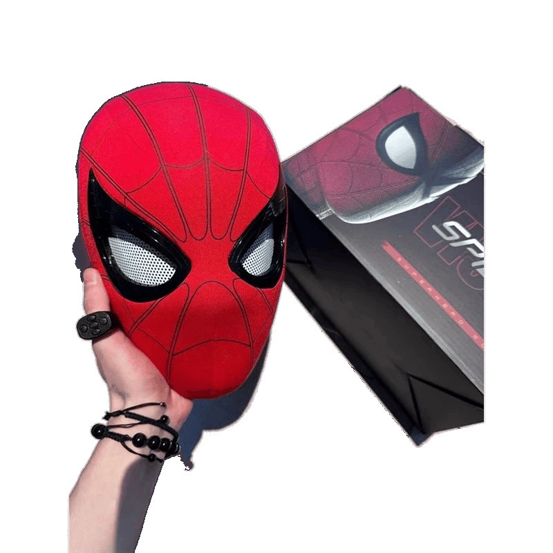 Movable electric automatic mask, glowing helmet, toy, Spiderman, fully automatic, remote control