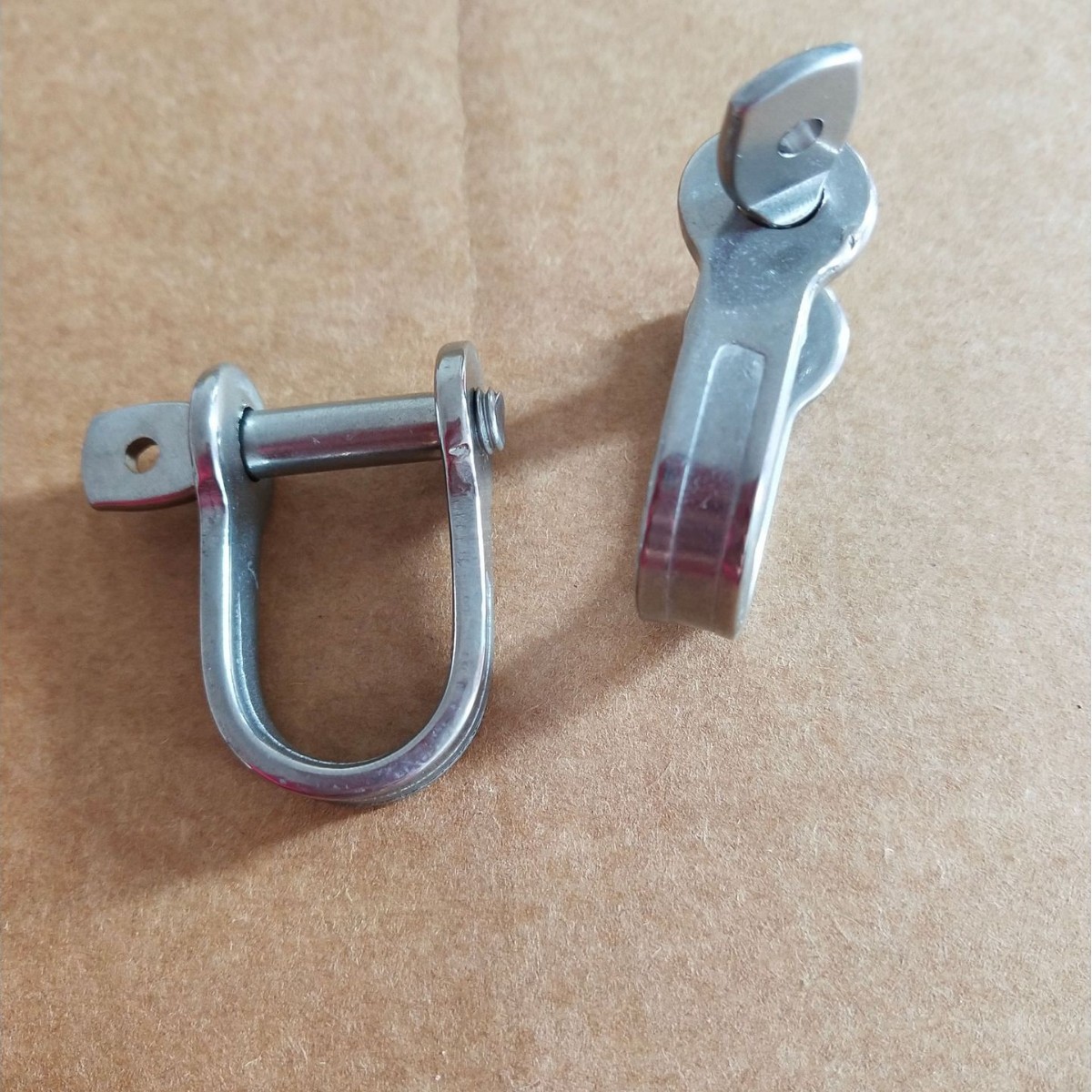 不锈钢304板式卸扣  D型扁式卸扣 船用五金欧式卸扣