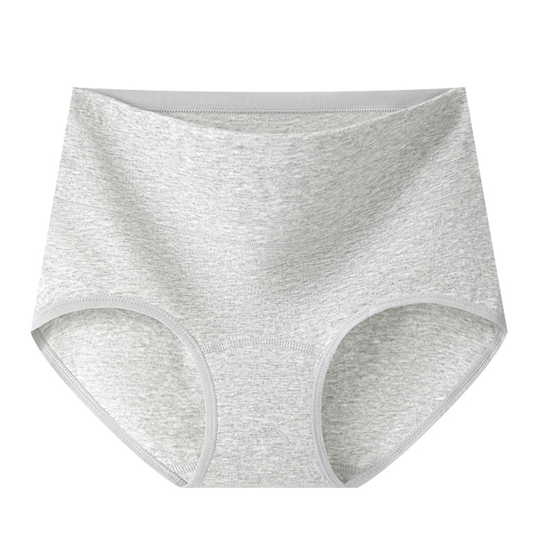 50 bragas de algodón de color de cintura alta entrepierna larga 10A entrepierna antibacteriana entrepierna de algodón tipo A algodón anti-pellizco cadera calzoncillos para mujer