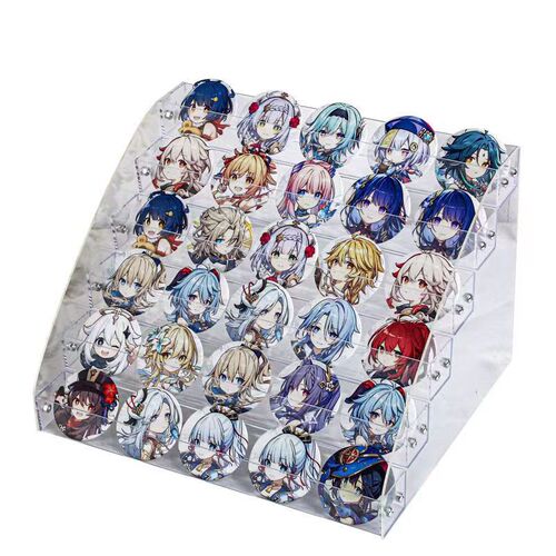 Snap Stand Display Shelf Desk Plastic Storage Box Color Paper Celebrity Card Holder Shelf Makeup Step Display Stand