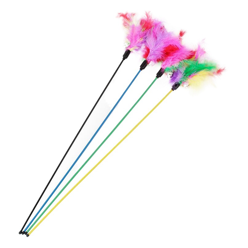 Divertido gato palo fabricantes con Bell Imitación Piel de conejo transfronterizo gato interactivo gato juguetes un gran número de en stock al por mayor divertido gato palo