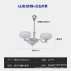 Type C 3 heads {chrome lamp stand + white lampshade}