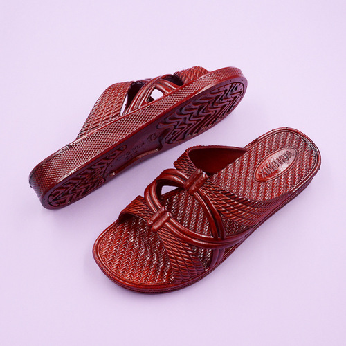 Guangdong oil slippers for middle-aged and elderly mothers, women's summer home indoor bathroom soft-soled anti-slip slippers for the elderly