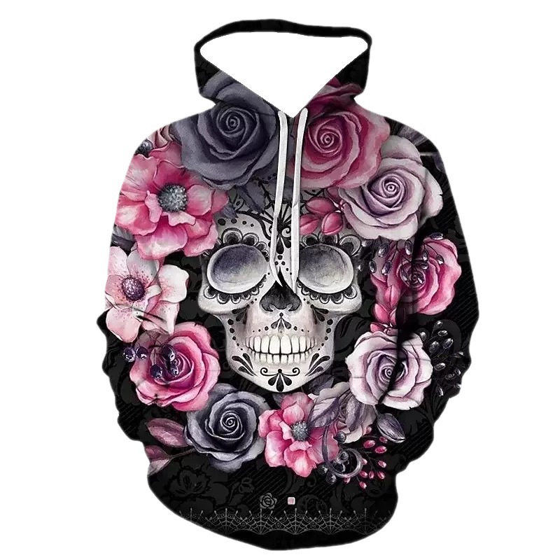 Demon Clown Digital Print And Women's Hooded Pullover Sweatshirt Loose Street Style Men's Clothing_viptrois.com