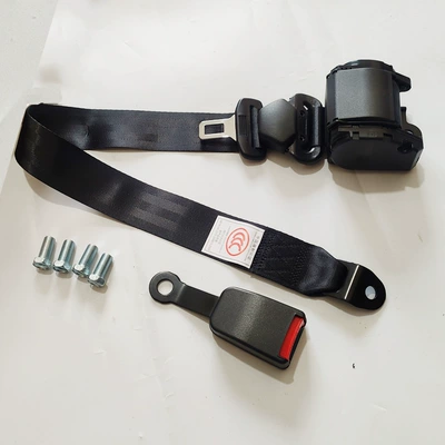 Driver and Passenger Side, Diagonal Shoulder: Car seat belt - plastic-coated-k3s14-base-with-screws