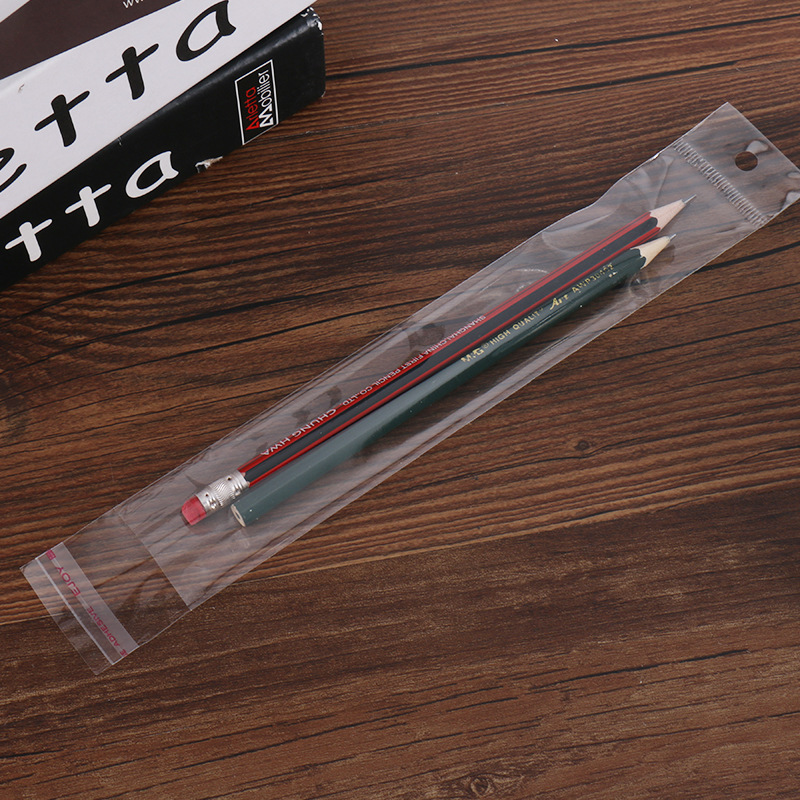 Bolsa autoadhesiva de película nacarada blanca, cabeza de tarjeta transparente, bolsa autoadhesiva de embalaje opp, bolsa de orificio colgante de película de plástico personalizada