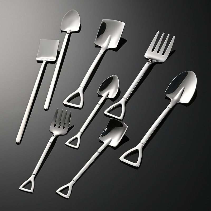 Stainless Steel Watermelon Coffee Spoon And Fruit Fork Set_voghion.com