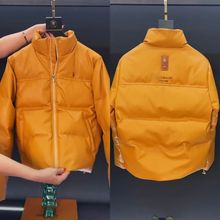 秋冬季新款韩版老钱风简约潮流痞帅个性时尚时尚立领男士百搭棉服