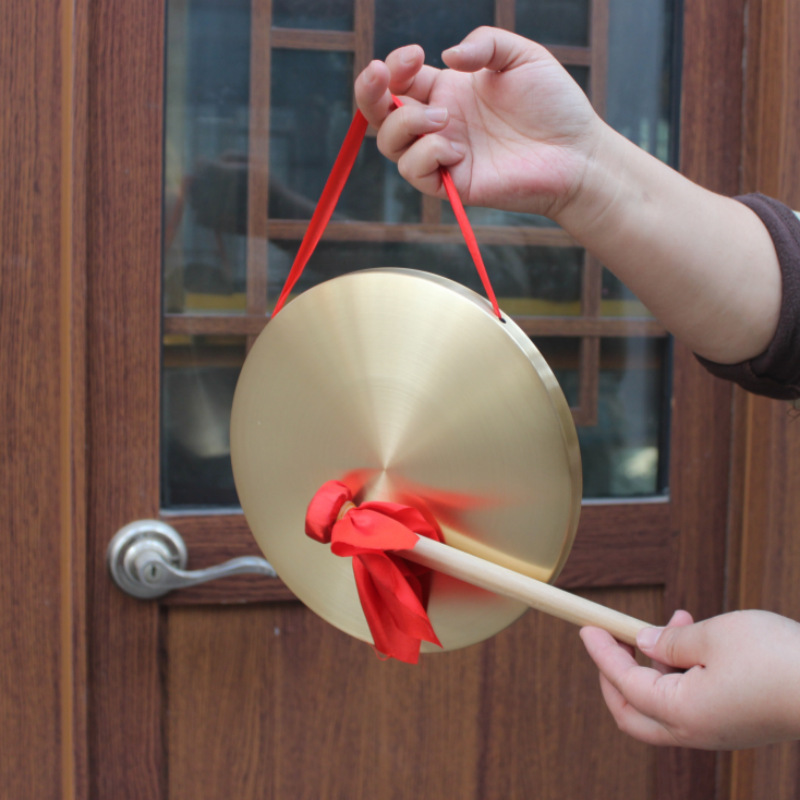 10cm Copper Gongs, Children's Percussion Instruments, Kindergarten Early Education Teaching Aids, Performance Props, Small Copper Gongs
