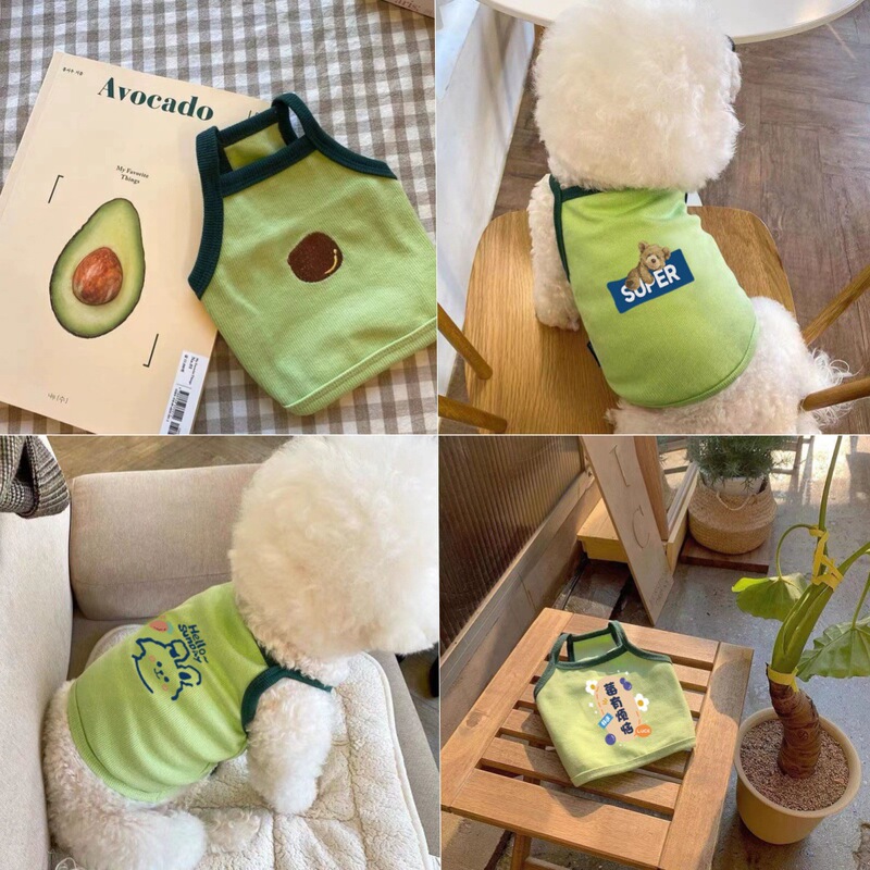 Cute Bear Spring and Autumn Thin Camisole Dog Clothes Teddy Bichon Pet Kitten Yorkshire Schnauzer