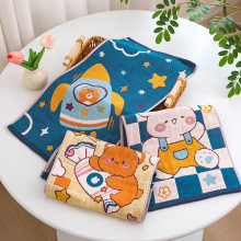 新品纱布毛巾三层纱布童巾纯棉幼儿园儿童毛巾批发吸水大童巾