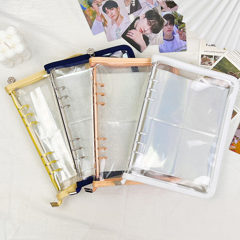 INS estilo cremallera de cuatro rejillas libro de tarjetas de hojas sueltas A5 libro de 3 pulgadas álbum Polaroid aidou álbum tarjeta pequeña libro de almacenamiento de fotos