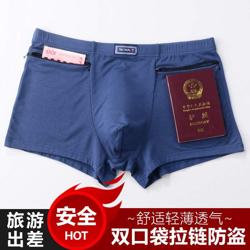 Underwear with zipper