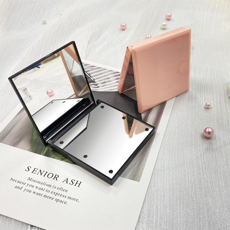 Double-sided folding mirror