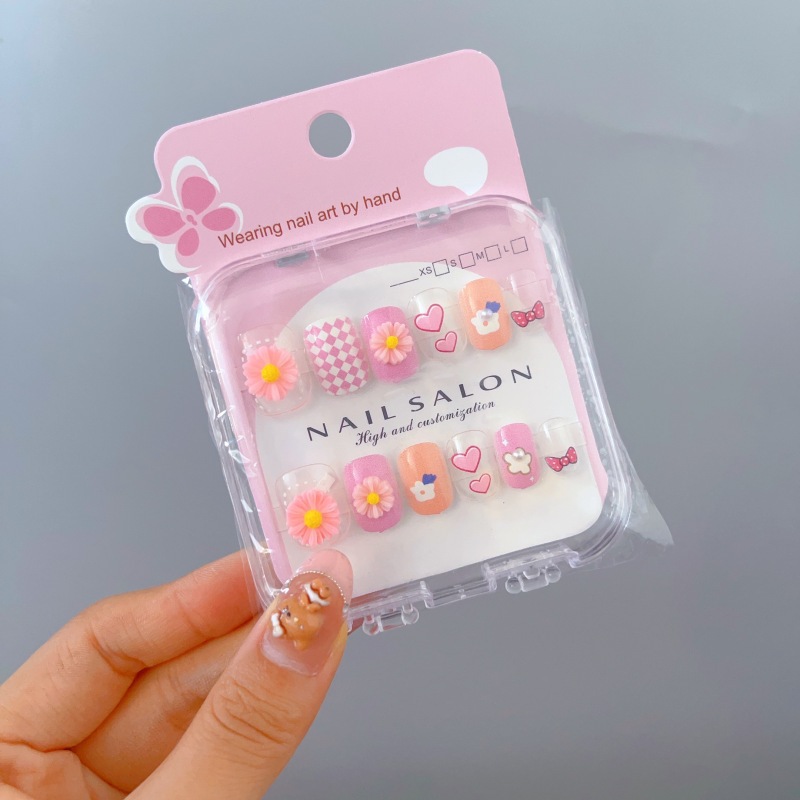 Niños que usan uñas niñas cortas 2025 nuevo estilo de alta sensación pegatinas de uñas no tóxicas y inodoras pegatinas de uñas especiales para niñas