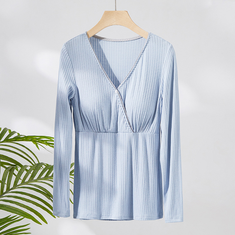 Plus-size 90kg (180 jin) curvy women's maternity nursing warm set—home wear for the postpartum period, designed for breastfeeding and nursing mothers.