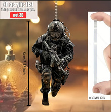 跨境新款亚克力平面汽车内挂件人偶动物造型钥匙扣背包挂饰品批发