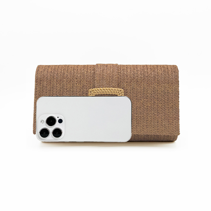 PVC Color Sólido Tejido Cuadrado Bolsos De Noche display picture 14