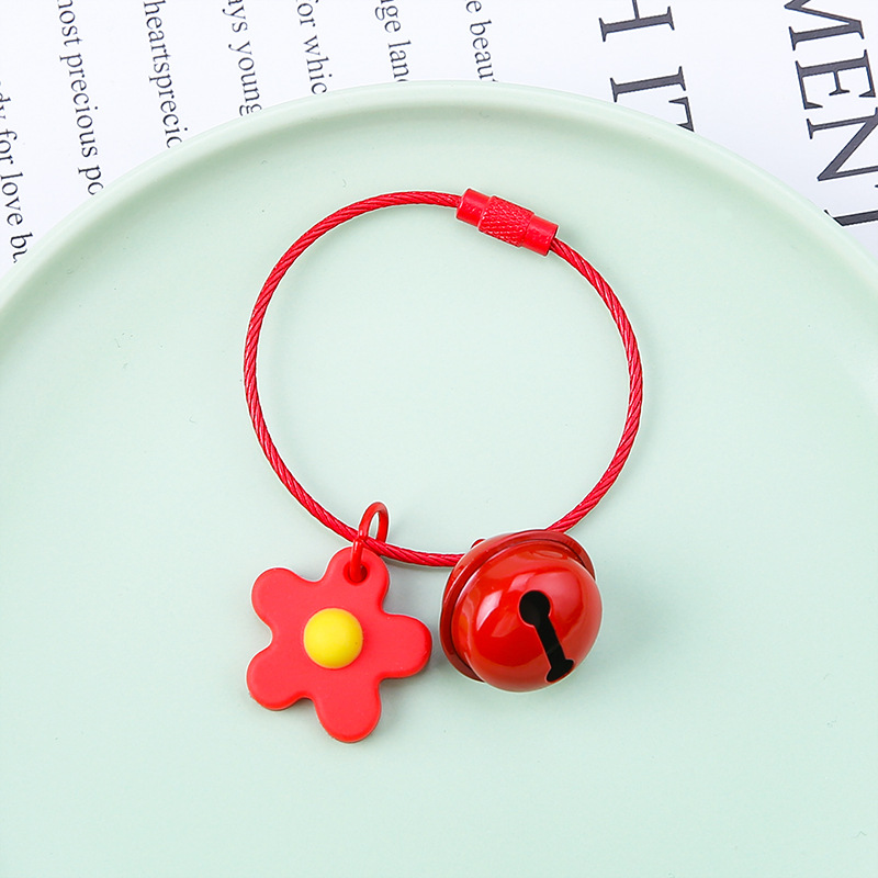 11g Weight Keychain Classification 1 Piece Quantity Holiday, Daily Occasion Alloy, soft glue, Steel Material Flower Pattern Epoxy Design Sweet Style 1 Piece Sweet Flower Alloy Soft Glue Steel Epoxy Keychain 5