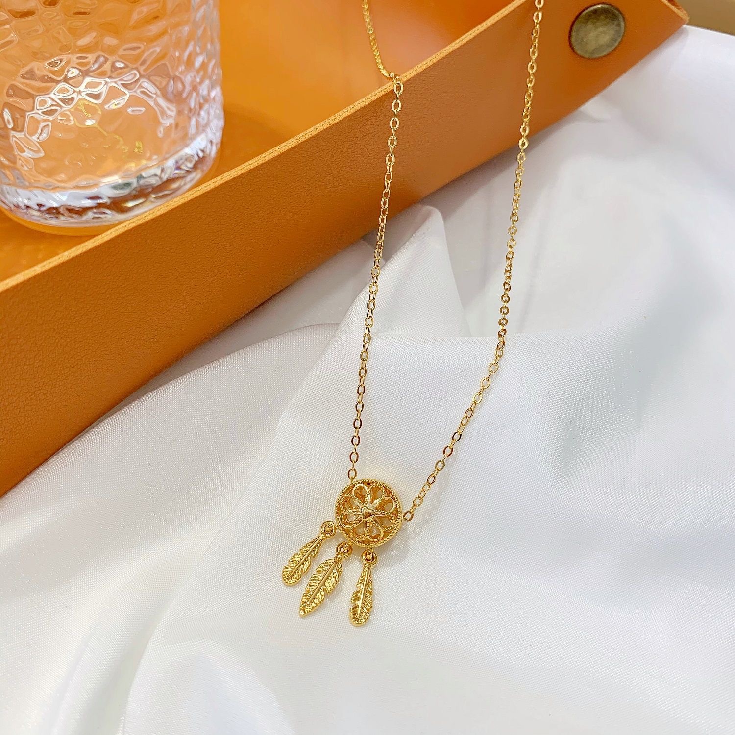 Dreamcatcher, collar coreano de plumas, diseño de moda, versátil, Día de San Valentín para mamá