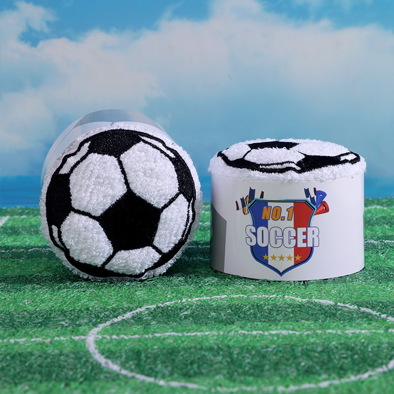 Creative football-shaped towel gift for 2026 World Cup themed atmosphere in bars and lottery shops, Scottish Premier League Creative football-shaped towel gift for 2026 World Cup themed atmosphere in bars and lottery shops, Scottish Premier League