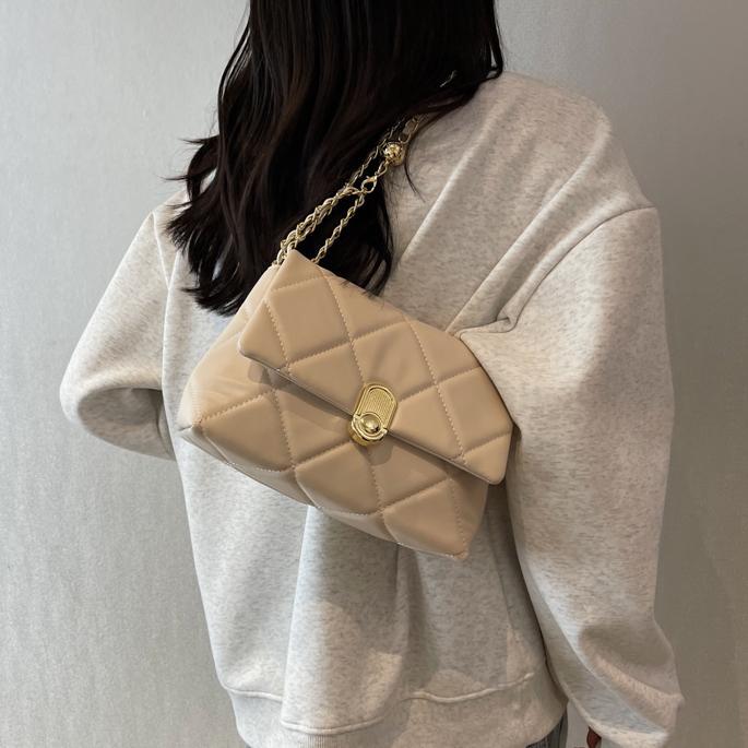 Bolso de cadena de diamond para mujeres 2025, nuevo bolso de hombro de moda versátil, popular explosión de alto nivel, bolso de mochila extranjero
