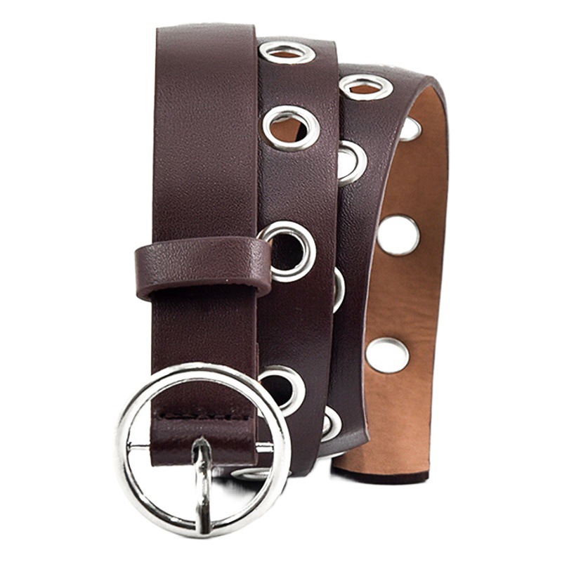 2022 correa de moda popular europea y americana moda única fila agujero de aire cadena términos estilo punk coreano correa de las mujeres