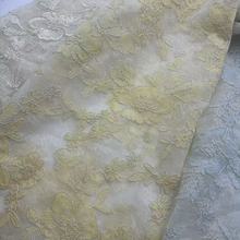 双层蕾丝刺绣面料欧根纱满幅绣花布女裙马甲旗袍汉服经典刺绣