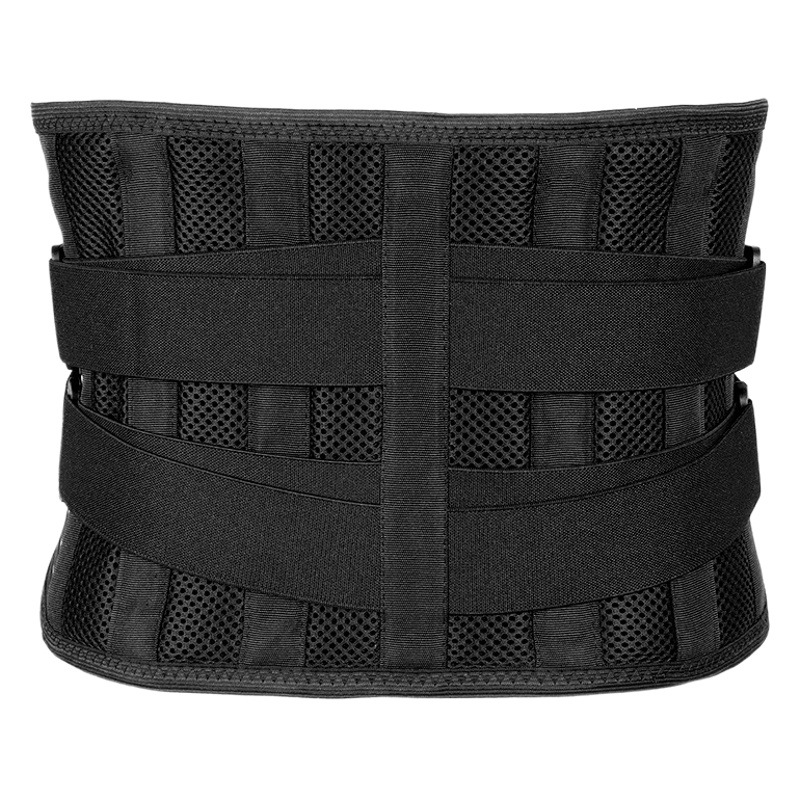 Cinturón de abdomen elástico transpirable transpirable cinturón de cintura soporte de placa de acero protección de la columna lumbar soporte de peso fitness protección de la cintura deportiva