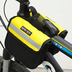 Mountain bike front fork phone bag, single front handlebar bag, waterproof bag, cycling equipment accessories